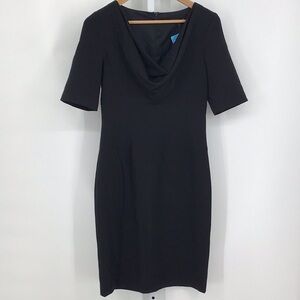 Black Halo Black Cowl Neck Mini Dress